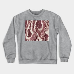 Cream and plum marble pattern design Crewneck Sweatshirt